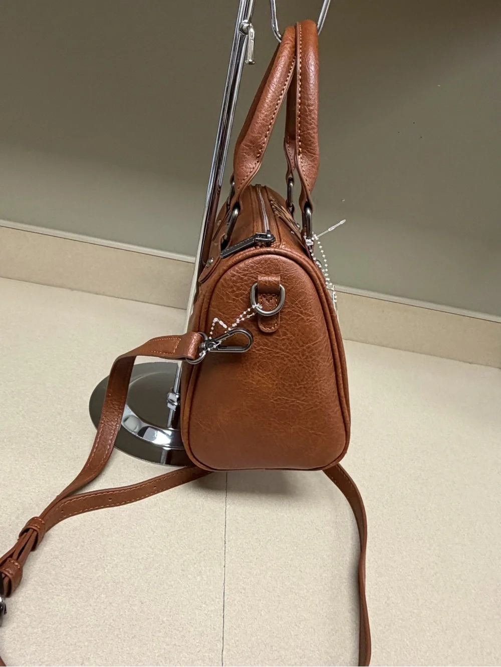 Montana West Cognac Brown Western Leopard Print Studded Satchel – New With Tags